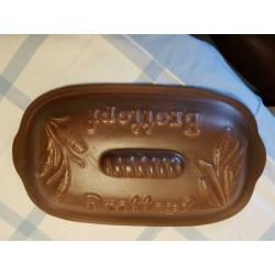 BROODPOT met handvat mat bruin groot formaat