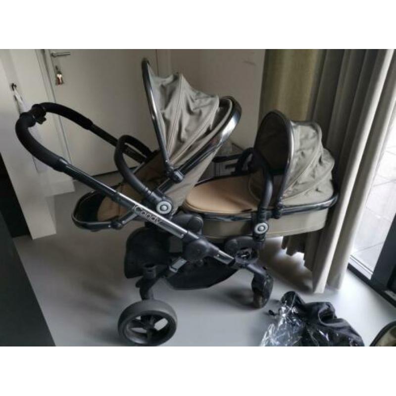 Icandy peach duo olive green groen duowagen kinderwagen