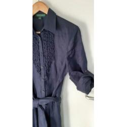 Jurk linnen Ralf lauren maat 8 donkerblauw