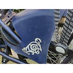 Mooie Loekie meisjesfiets denim blauw 20 inch met mandje