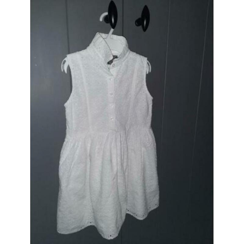 Wit jurkje broderie kant meisje 116 le chic mayoral Primark