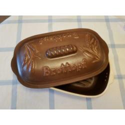 BROODPOT met handvat mat bruin groot formaat