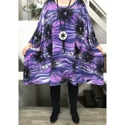 Elke oversized A-lijn tuniek/jurk apart (extra groot)