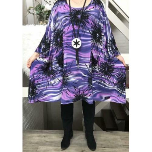 Elke oversized A-lijn tuniek/jurk apart (extra groot)