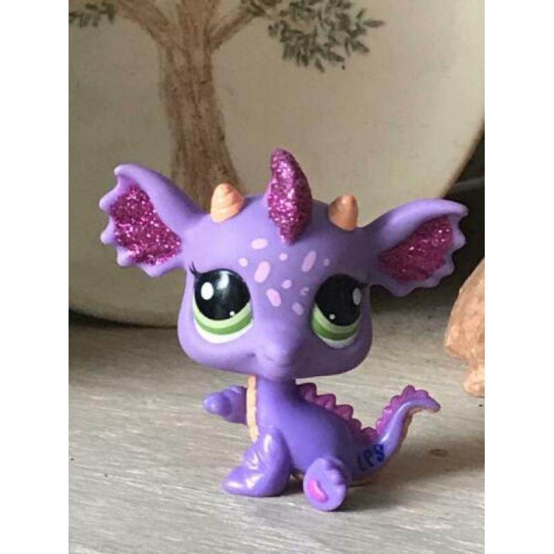 Lps littlest pet shop rare purple dragon petshop