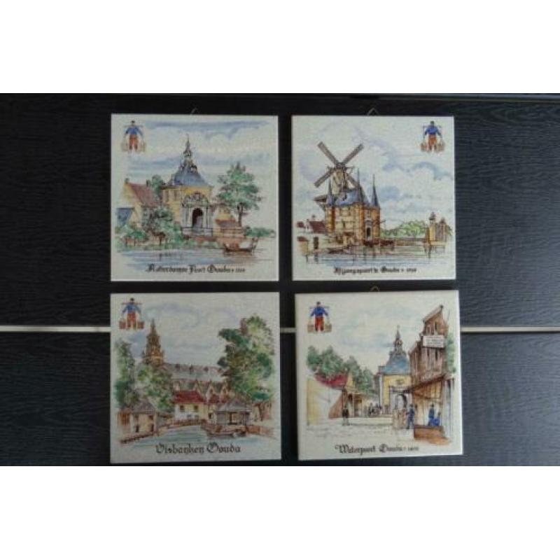 Oud Hollandse tegels ( vier stuks )