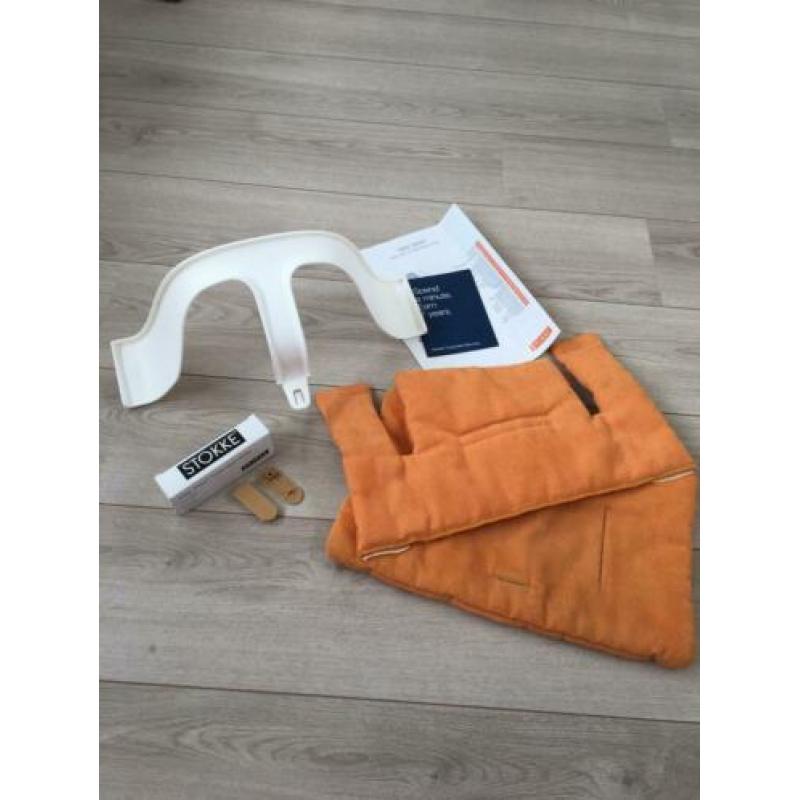 Tripp Trapp babyset. Verkleiner, bekleding, gliders.