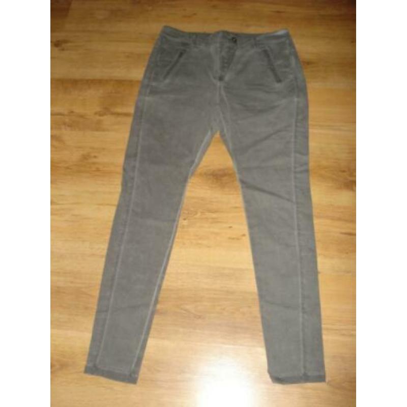 SUMMUM gave grijze stretch skinny broek maat 40