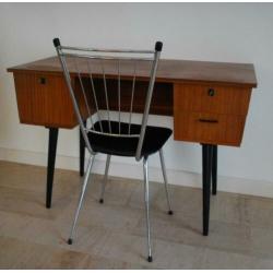 Jaren '50 Teak houten bureau