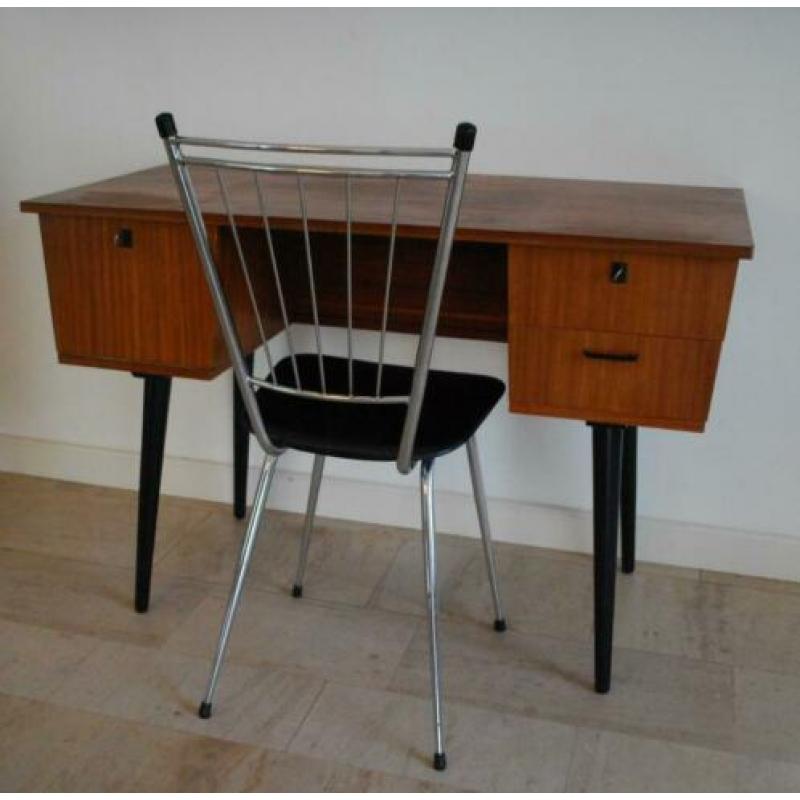 Jaren '50 Teak houten bureau