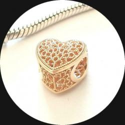 Pandora Rose gouden Hart 781811 / zilveren bedel
