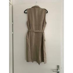 Bershka lange gilet blazer beige maat L als nieuw!