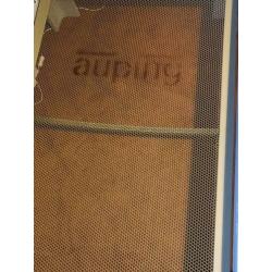 Auping Auronde 90 x 200 lichtblauw, auping spiraal+zijtafel
