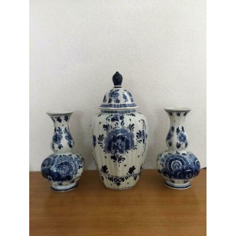 Delft blauw kast stel 3 delig