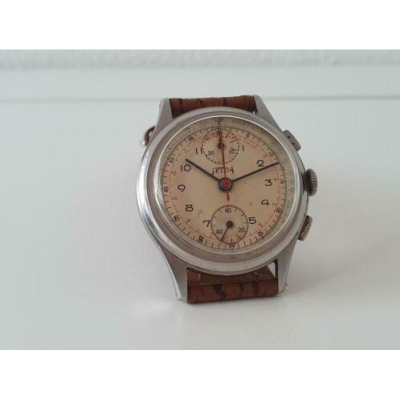 Telda chronograaf herenhorloge 40's 50's