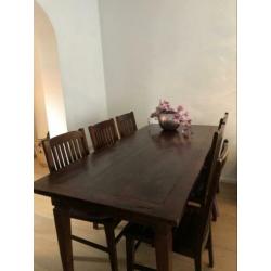 Eettafel + stoelen