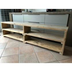 Schoenenrek van gebruikt steigerhout 150 cm breed