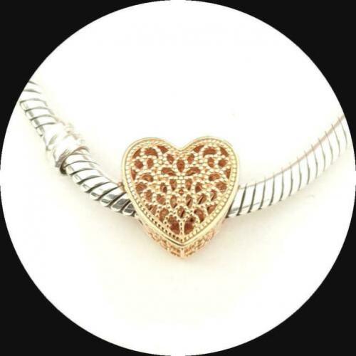 Pandora Rose gouden Hart 781811 / zilveren bedel