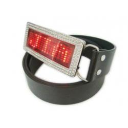 Led matrix gespen met riem + petten, feestartikel, OPRUIMING