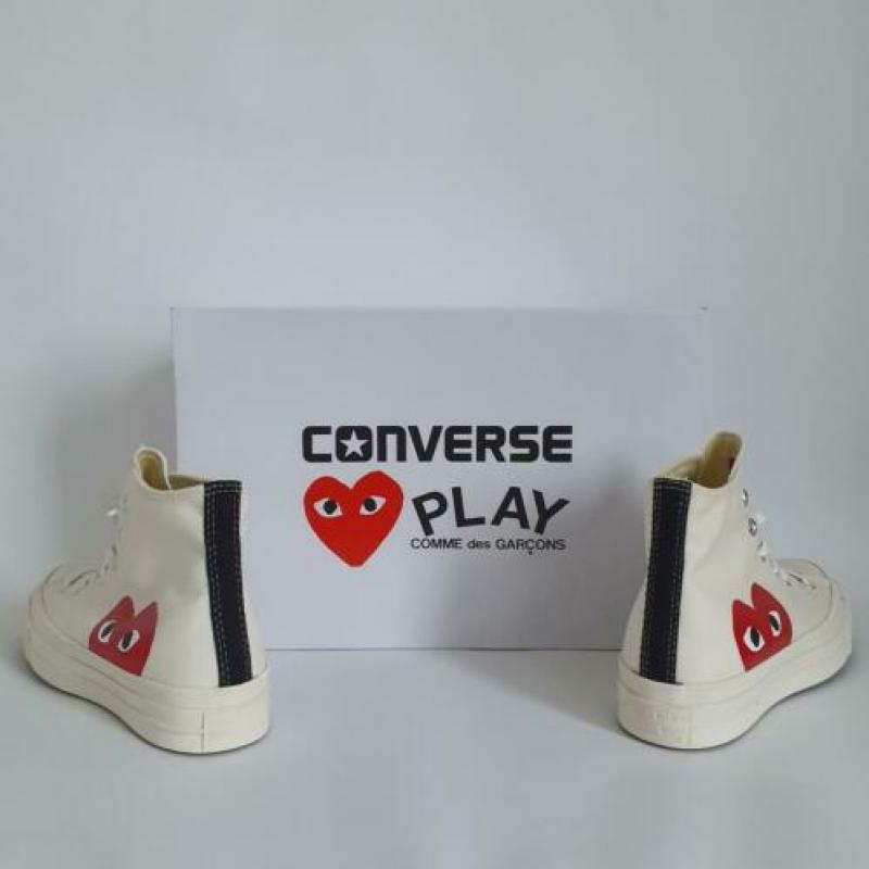 Converse 70s hi x comme des garcons play white