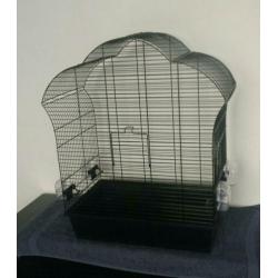 Zgan zwarte vogelkooi 54/60x34x71 cm