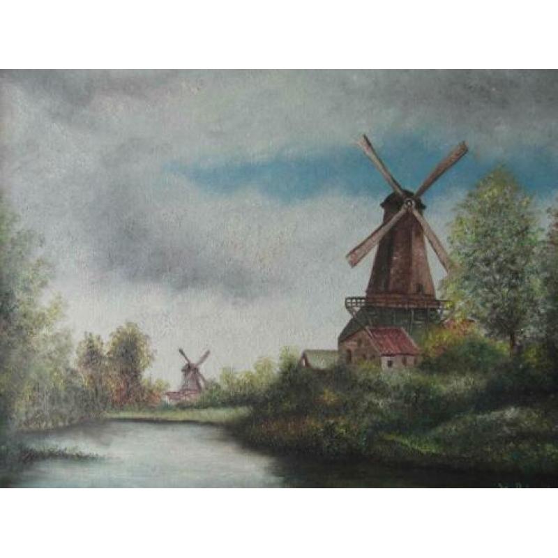 Schilderij Hollands Landschap