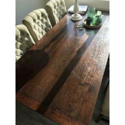Mooie kersenhouten eettafel met laden
