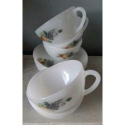 5 arcopal kop en schotels, Fleur de France
