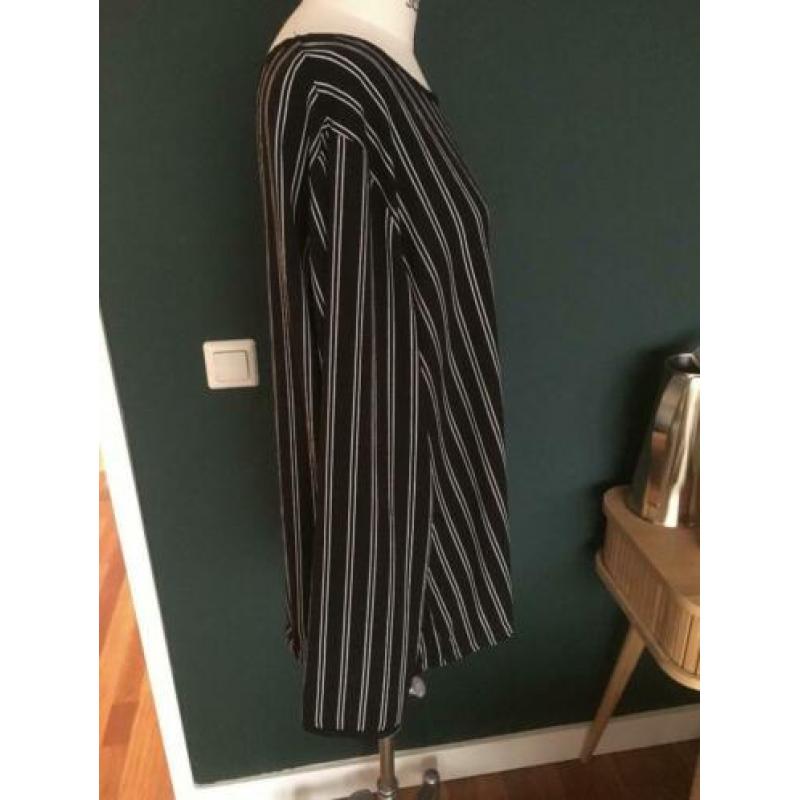 NORAH top zwart/wit maat 48