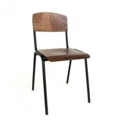 New vintage Iso wood barkrukken tabourets zwart frame 768