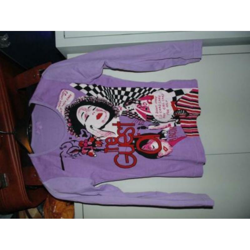 Shirt maat S katoen paars