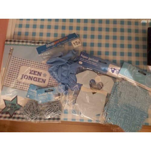 Babyshower jongen/boy. Blauwe versiering. Feest