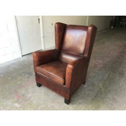Schapenleren Lounge Atelier oorfauteuil XXL nieuwstaat