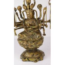 Zeer bijzonder Avalokitesvara / Kuan Yin - Brons - China - E