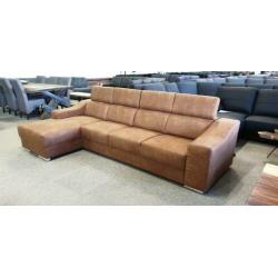 n605 cognac bruin leder hoekbank