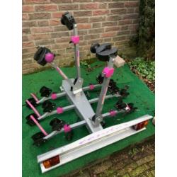 fietsendrager,voor 3 fiesten, condor, zgan,aluminium, 65€