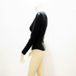Latex top zwart sexy kinky trendy slank NIEUW mt. XL: 48,-