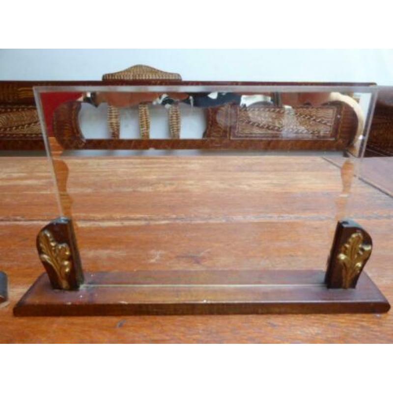 3 art deco houten fotohouders