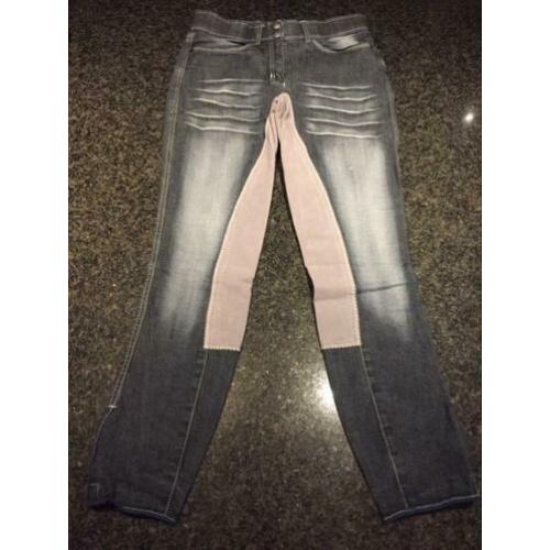 hv polo rijbroek lubaro denim jeans blue 38 gold cup western