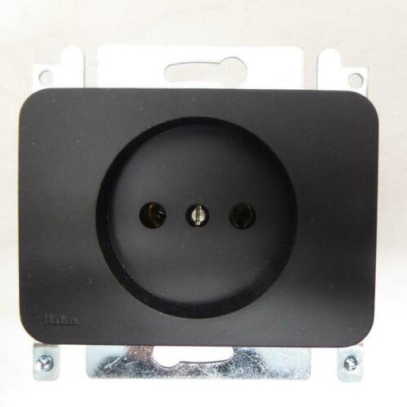 NIKO inbouw WCD tweepolig | 17 mm diep | zwart | NIEUW