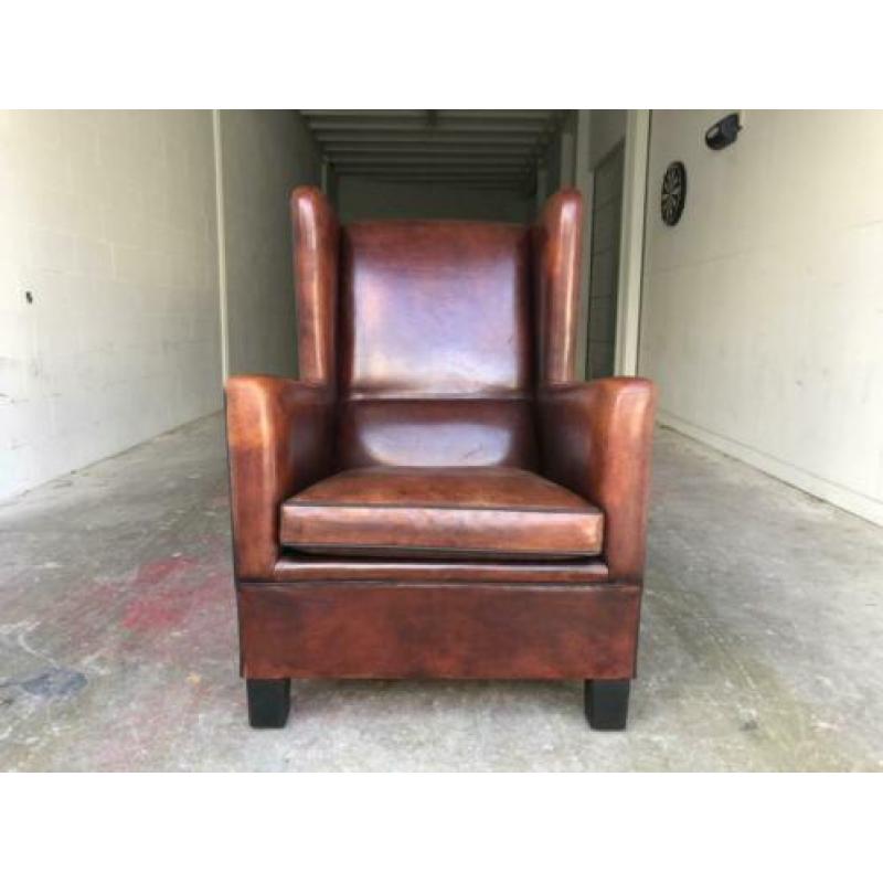 Schapenleren Lounge Atelier oorfauteuil XXL nieuwstaat