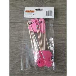 10KR 12 sateprikkers Flamingo *nieuw* (NJ824)