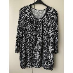 GODSKE shirt zwart/wit maat 50 z.g.a.n.