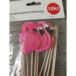 10KR 12 sateprikkers Flamingo *nieuw* (NJ824)