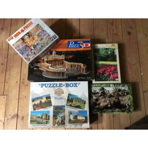 9 Puzzels in 5 dozen inclusief 3 D puzzel