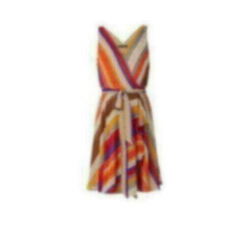 Ralph Lauren Charnika wikkeljurk met streepdessin, maat M