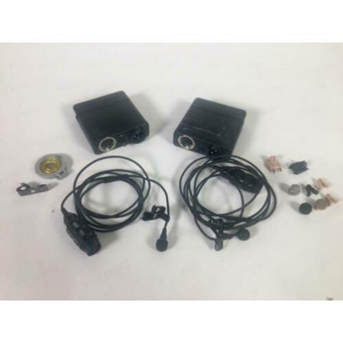 2x SENNHEISER MKE 2 lavalier microfoons met MZA10 voeding