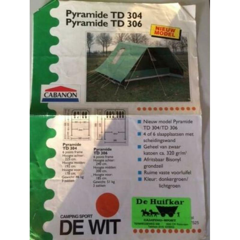 Cabanon td306 6 persoons stormtent incl toebehoren
