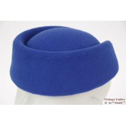 Stewardessen pillbox hoedje blauw 54-59 nieuw One size fits