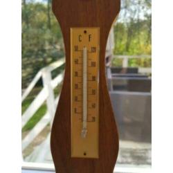 Vintage houten retro barometer